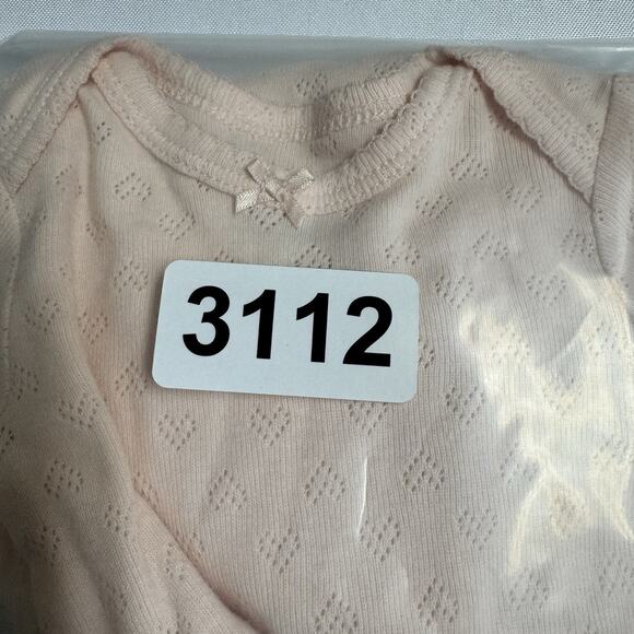Carter's Long Sleeve Bodysuit Infant Girls Size Newborn Light Pink - Picture 5 of 5